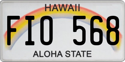 HI license plate FIO568