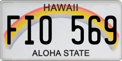HI license plate FIO569