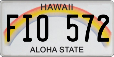 HI license plate FIO572