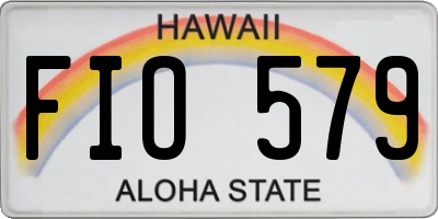 HI license plate FIO579