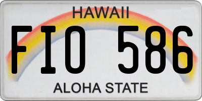 HI license plate FIO586