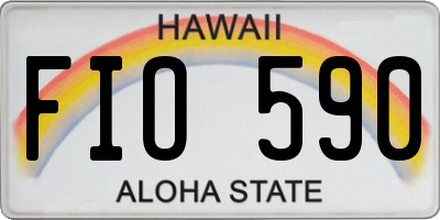 HI license plate FIO590