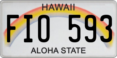 HI license plate FIO593