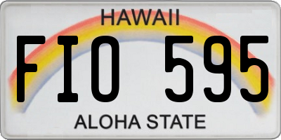 HI license plate FIO595