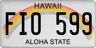 HI license plate FIO599