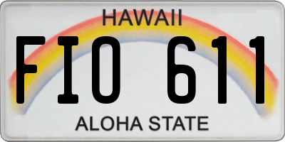 HI license plate FIO611
