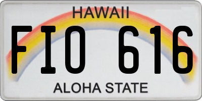 HI license plate FIO616