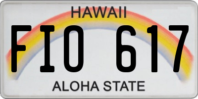HI license plate FIO617
