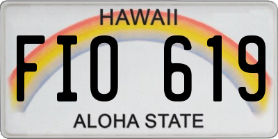 HI license plate FIO619
