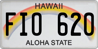 HI license plate FIO620