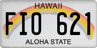 HI license plate FIO621