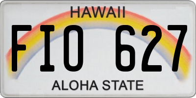 HI license plate FIO627