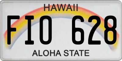 HI license plate FIO628