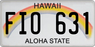 HI license plate FIO631