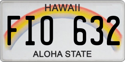 HI license plate FIO632
