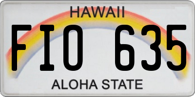 HI license plate FIO635