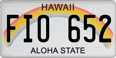 HI license plate FIO652