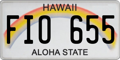 HI license plate FIO655