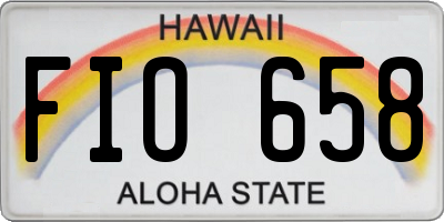 HI license plate FIO658