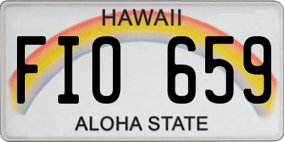 HI license plate FIO659