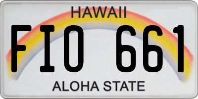 HI license plate FIO661