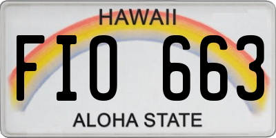 HI license plate FIO663