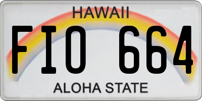 HI license plate FIO664