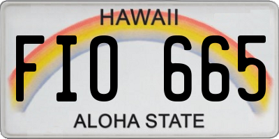 HI license plate FIO665