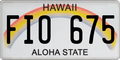 HI license plate FIO675