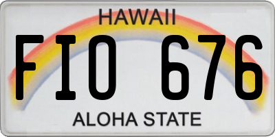HI license plate FIO676