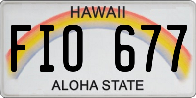 HI license plate FIO677