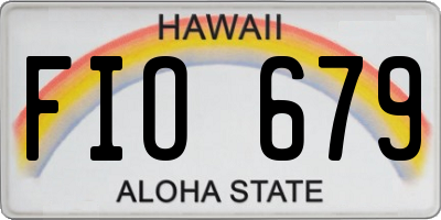 HI license plate FIO679