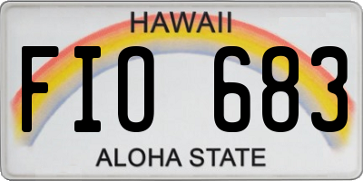 HI license plate FIO683