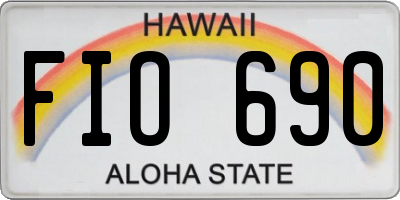HI license plate FIO690