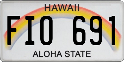 HI license plate FIO691