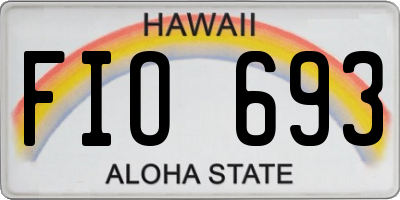 HI license plate FIO693