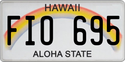 HI license plate FIO695