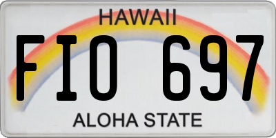 HI license plate FIO697