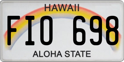 HI license plate FIO698