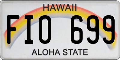 HI license plate FIO699