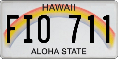 HI license plate FIO711