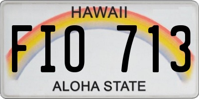 HI license plate FIO713