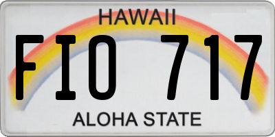 HI license plate FIO717