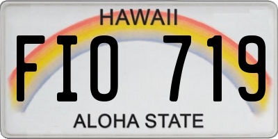 HI license plate FIO719