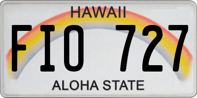 HI license plate FIO727