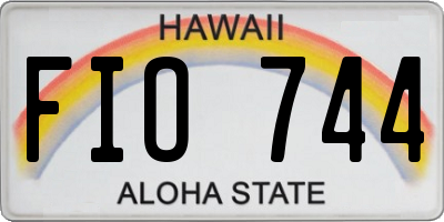HI license plate FIO744