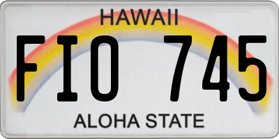 HI license plate FIO745