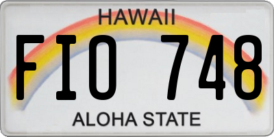 HI license plate FIO748