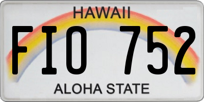 HI license plate FIO752