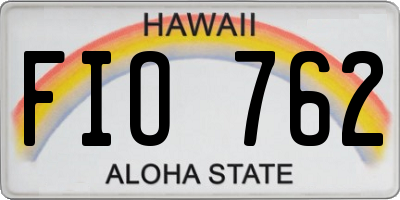 HI license plate FIO762
